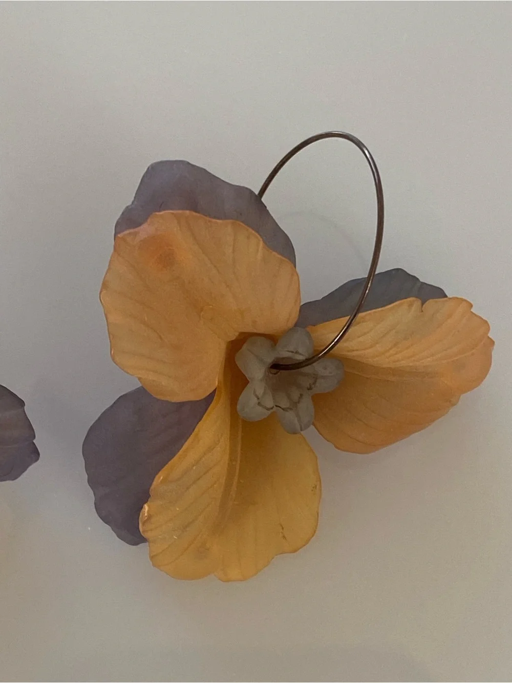 Vintage Lucite Flower Earrings